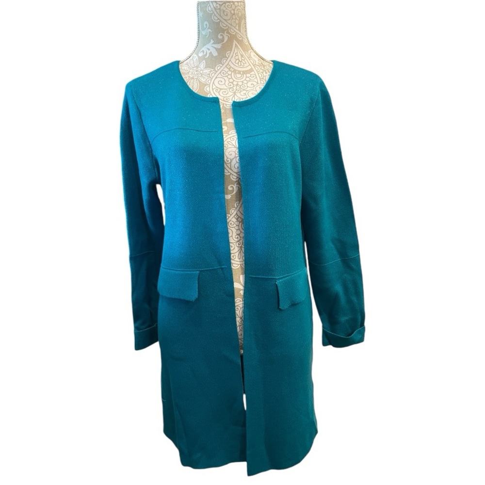 Elle Women’s Size Small Blue Open Cardigan Sweater Jacket
